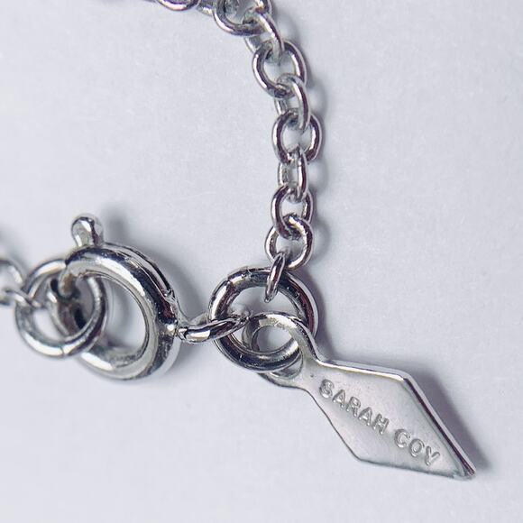 VTG Signed Sarah Coventry Clip Earrings Necklace Set Black Glass Silver Tone 70s - Picture 10 of 13